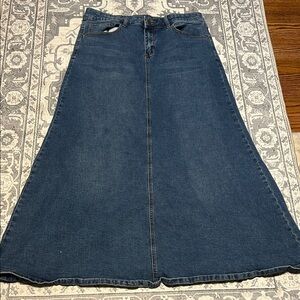 Inherit Blue Denim Maxi Skirt